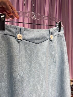 Light Blue Women's A-Line Skirt with Hidden Built in Shorts
